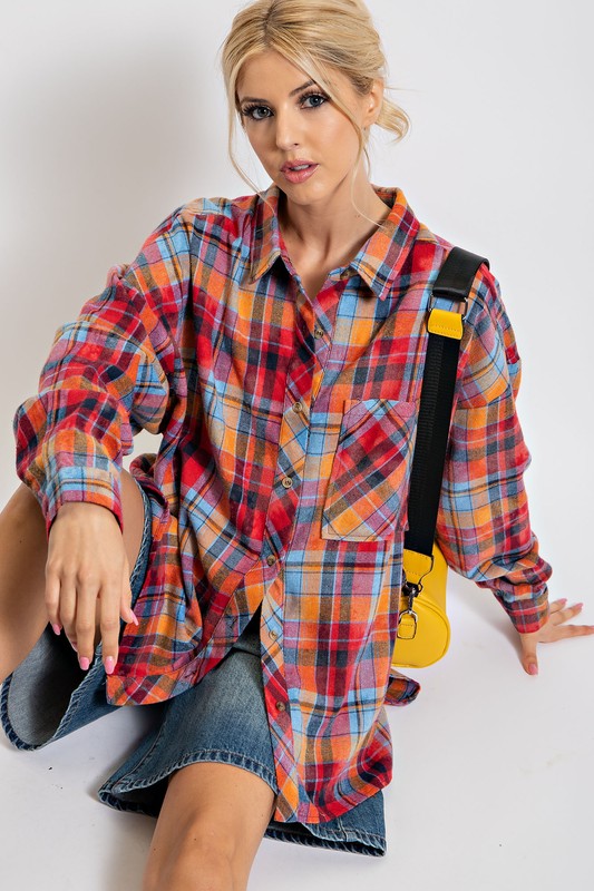 Red Denim Plaid