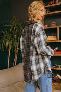 Navy Plaid Patchwork