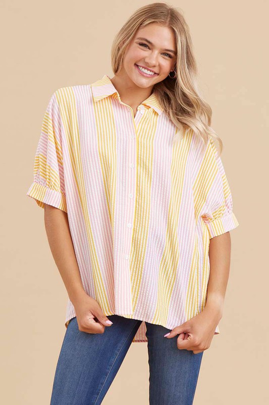 Yellow & Pink Stripe