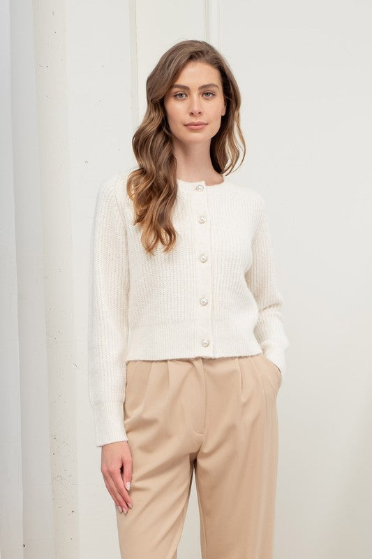 Pearl Button Down Sweater