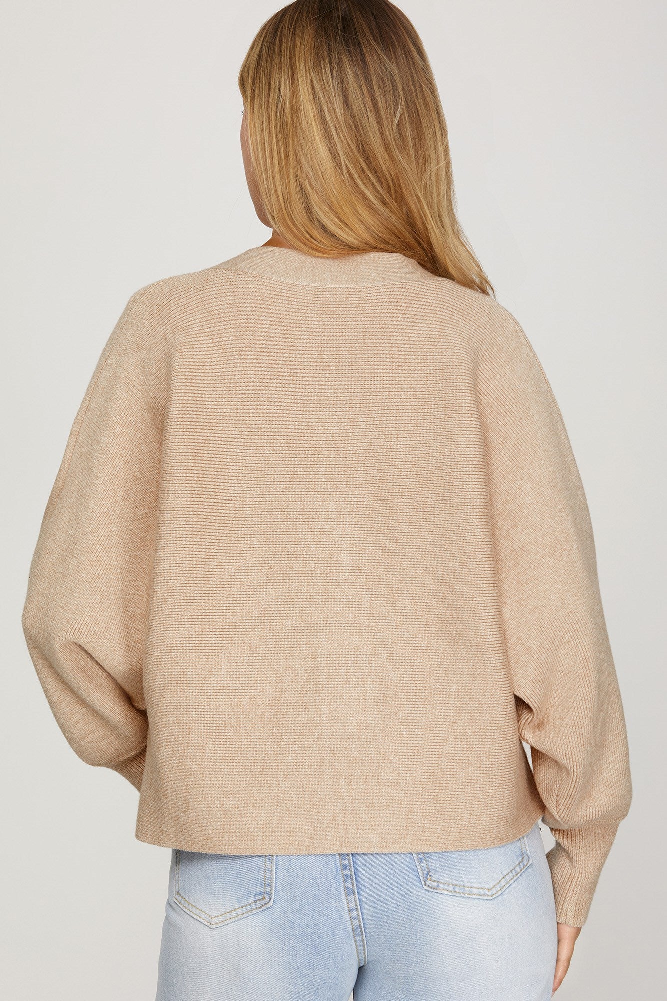 Taupe Front Bow Sweater