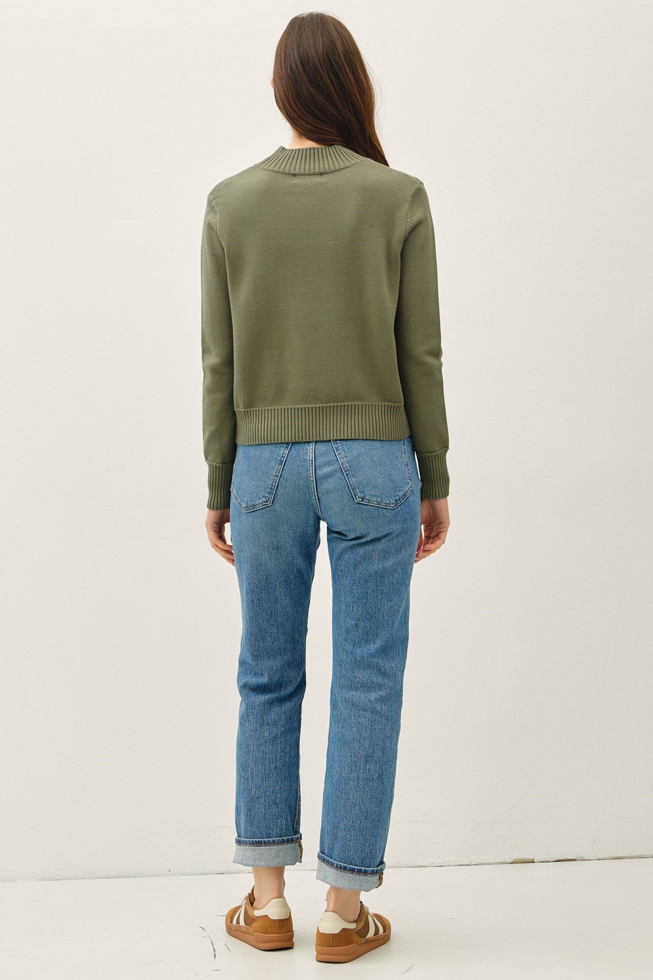 Olive Mock Sweater