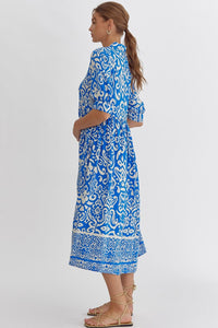 Blue Paisley Midi
