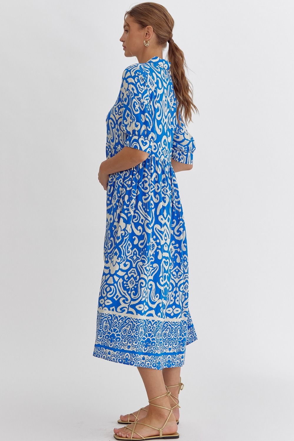 Blue Paisley Midi