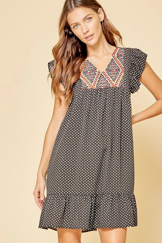 Polka Dot Shift Dress