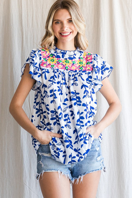 Blue Print Top
