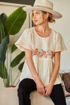 Natural Stripe Babydoll