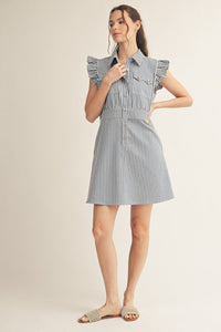 Denim Stripe Buttondown Dress