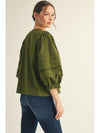 Olive Ladder Lace Trim