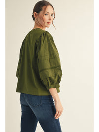 Olive Ladder Lace Trim