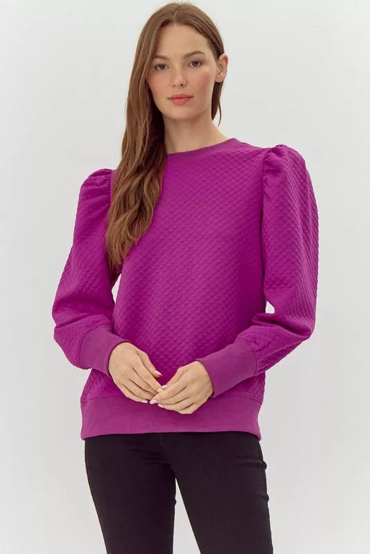 Magenta Textured Top