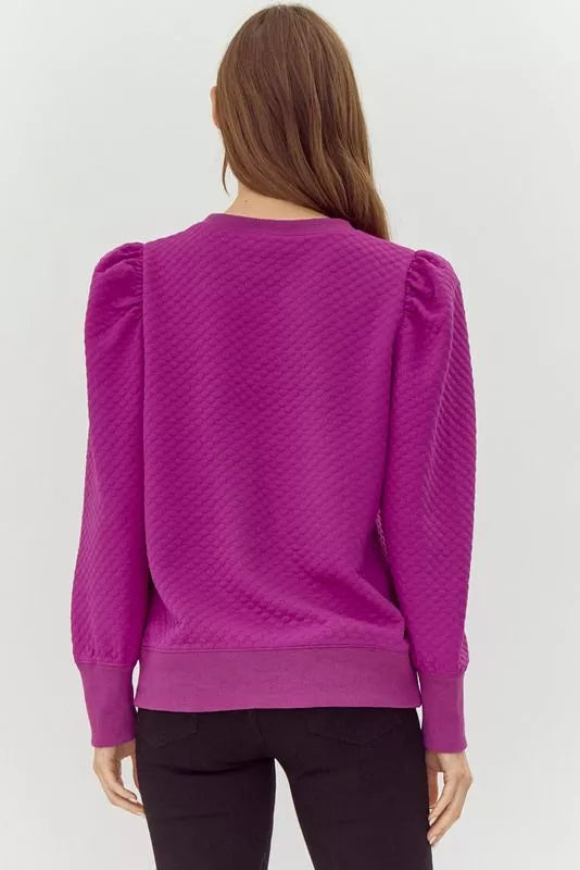 Magenta Textured Top