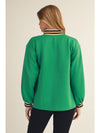Green Textured Top