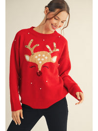 Red Reindeer Sweater