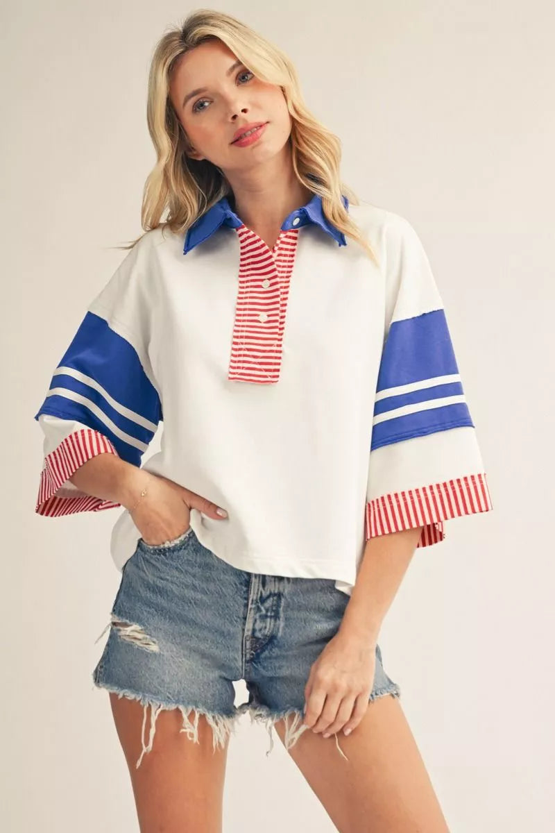 America Colorblock Polo