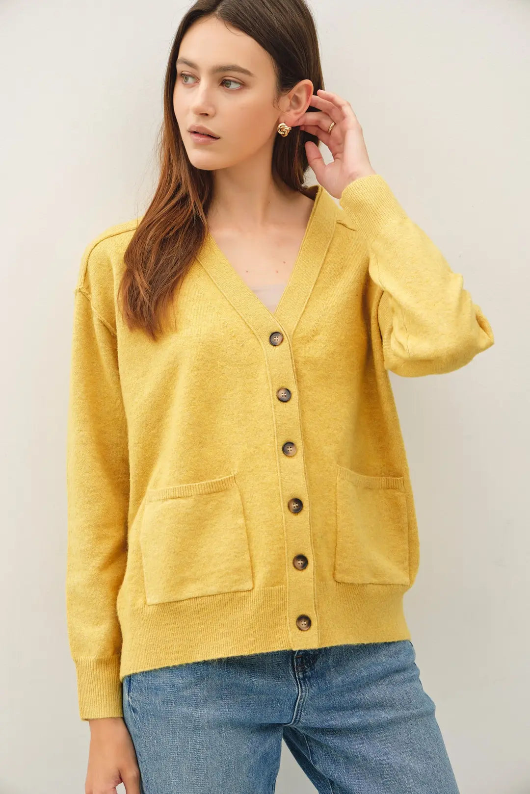 Mustard Varsity Cardigan
