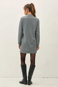Charcoal Mock Sweater Dress