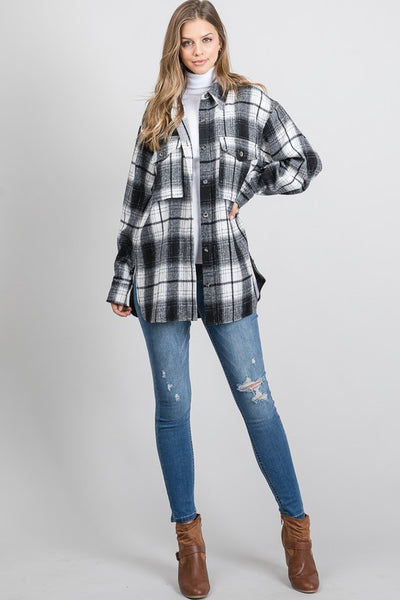 Black Plaid Shacket
