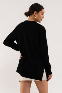 Black Open Cardigan