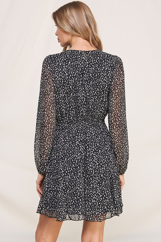 Black Dot L/S Dress