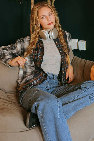 Navy Plaid Patchwork