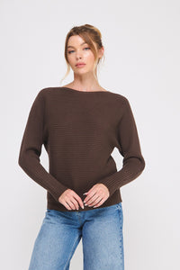 Soft Ribbed Pullover Dolman