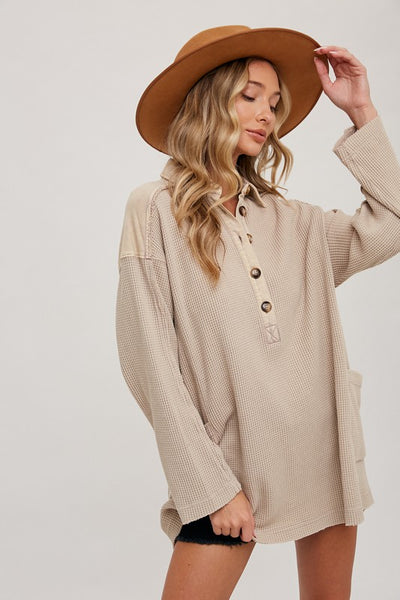 Latte Henley Tunic