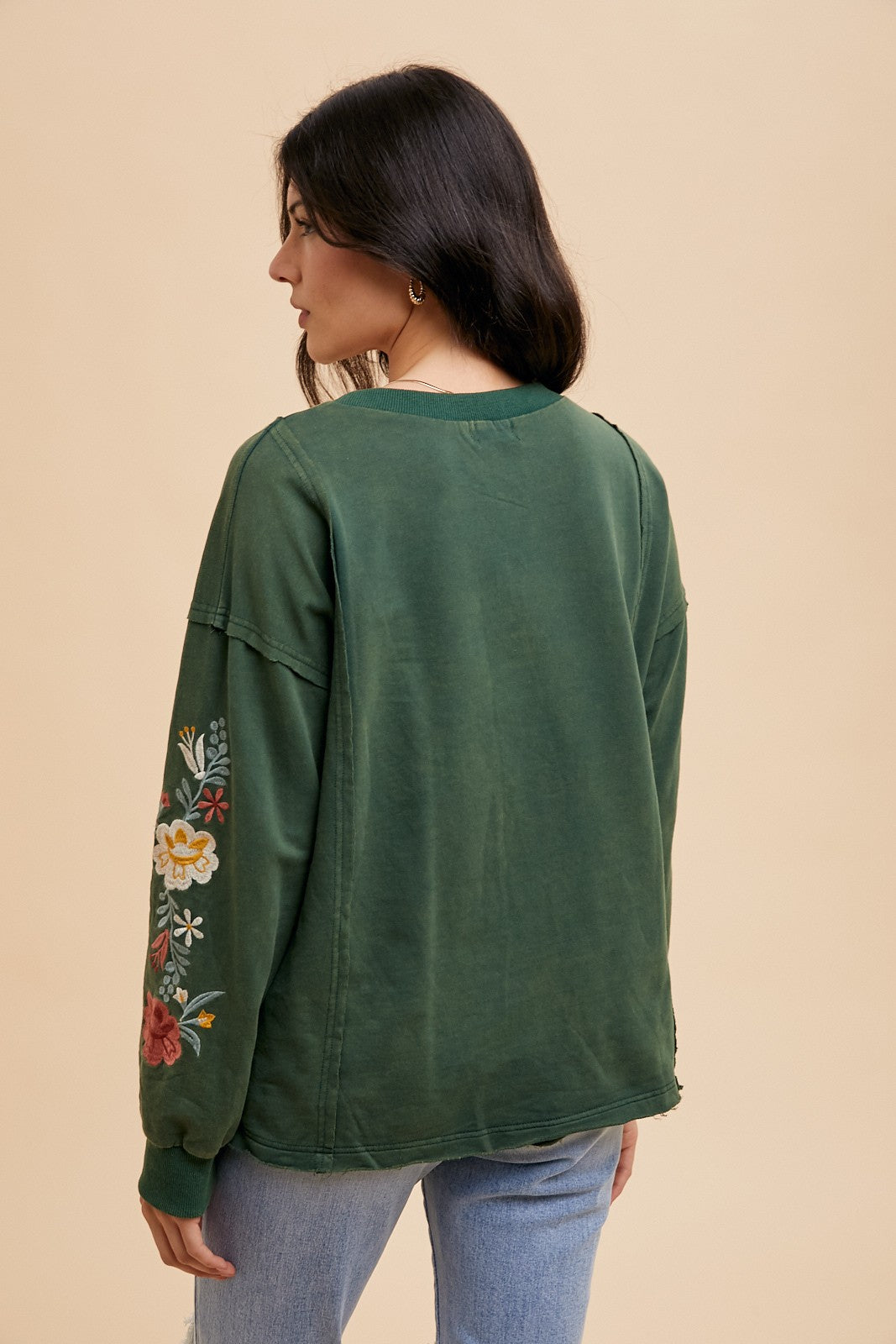 Hunter Embroidered Sleeve Pullover