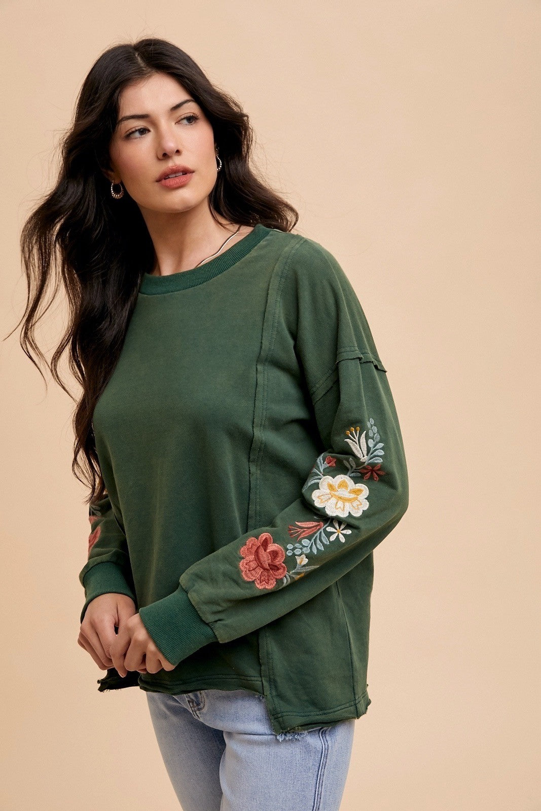 Hunter Embroidered Sleeve Pullover