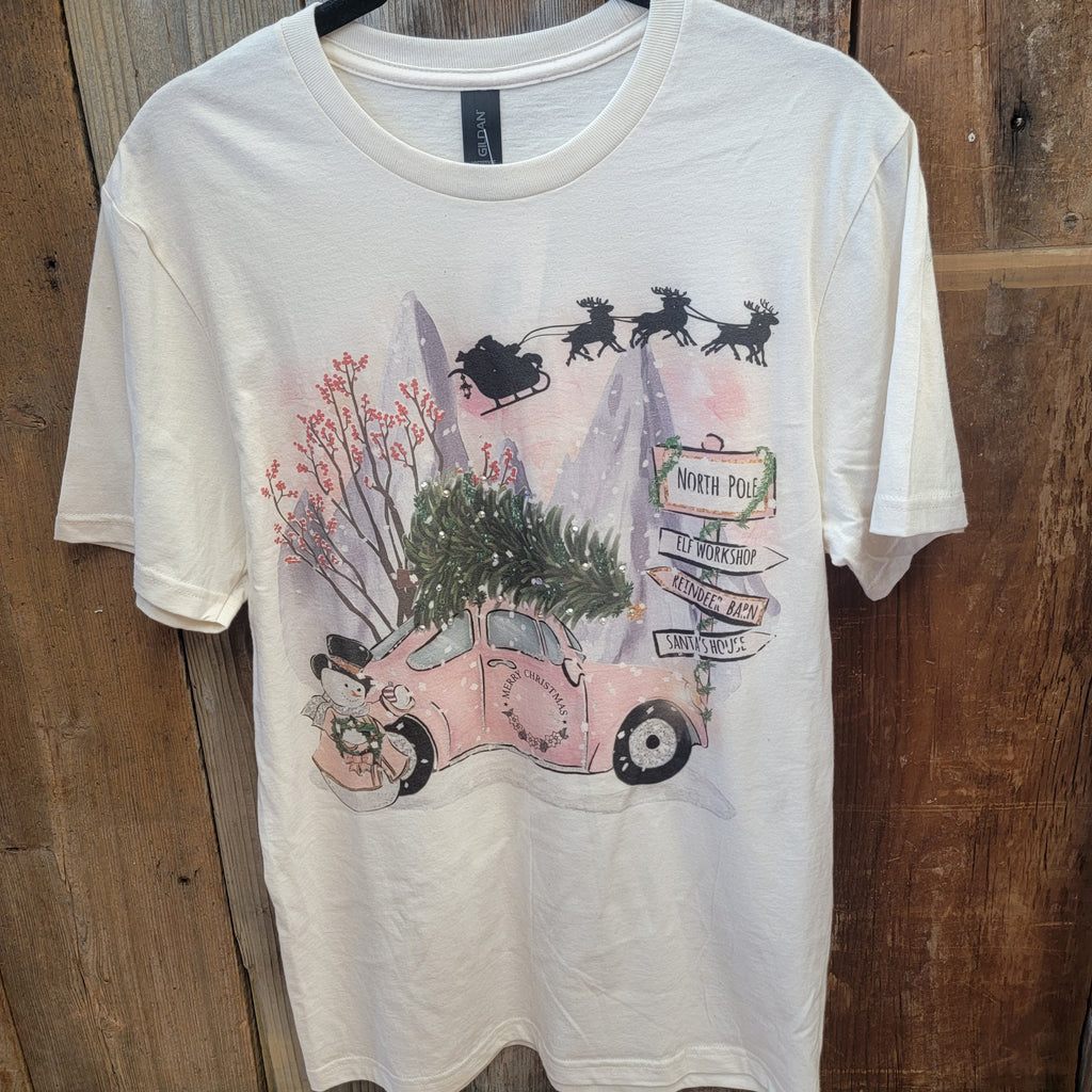Bling Pink Car Tee