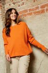 Orange Ribbed Sweater