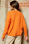 Orange Ribbed Sweater
