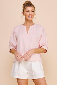 Pink Seersucker Dolman