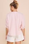 Pink Seersucker Dolman