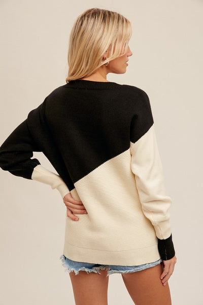 Black & Cream Sweater
