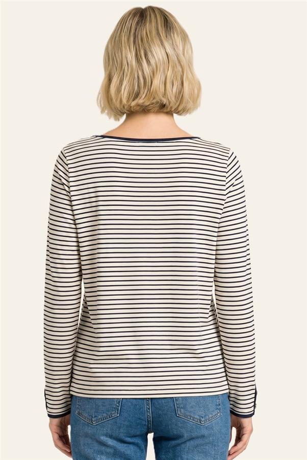 Navy Stripe Jersey Top