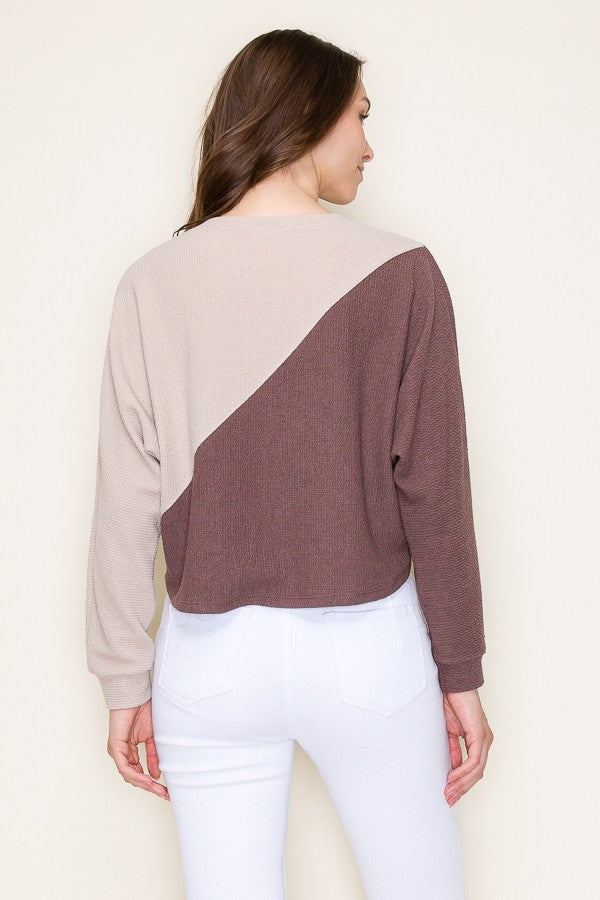 Taupe & Brown Colorblock