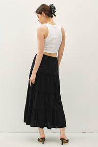 Black Tiered Skirt