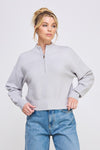 Gray Half Zip Sweater