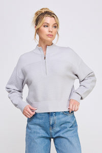 Gray Half Zip Sweater