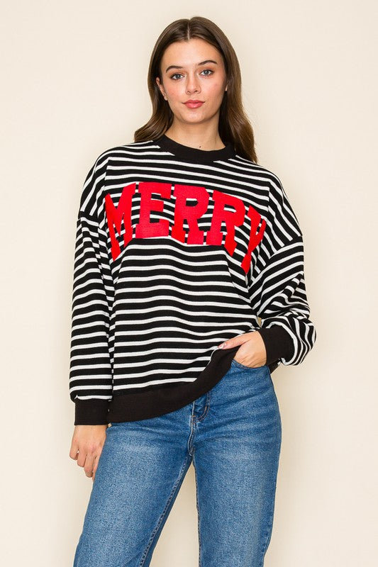 Merry Stripe Sweatshirt