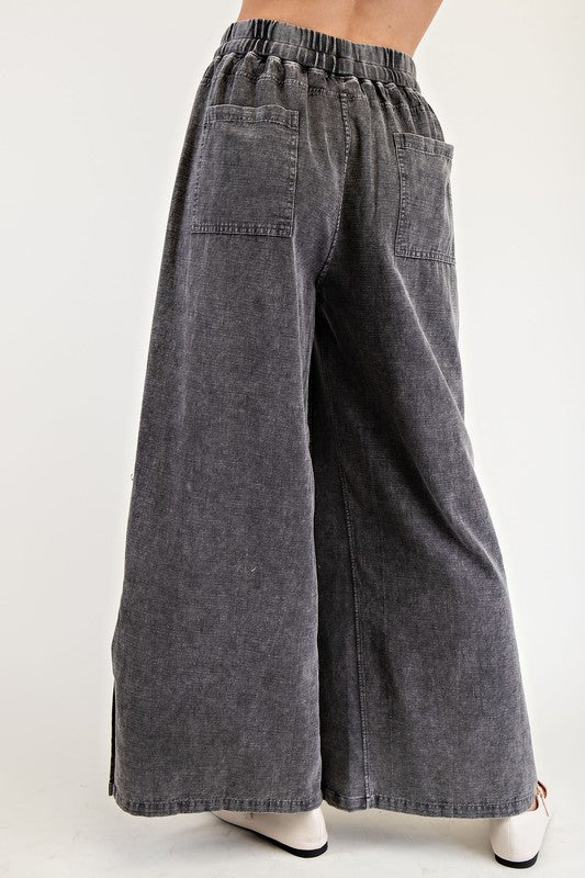 Black Mineral Wash Pant