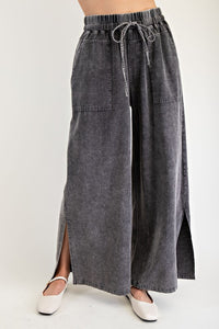 Black Mineral Wash Pant