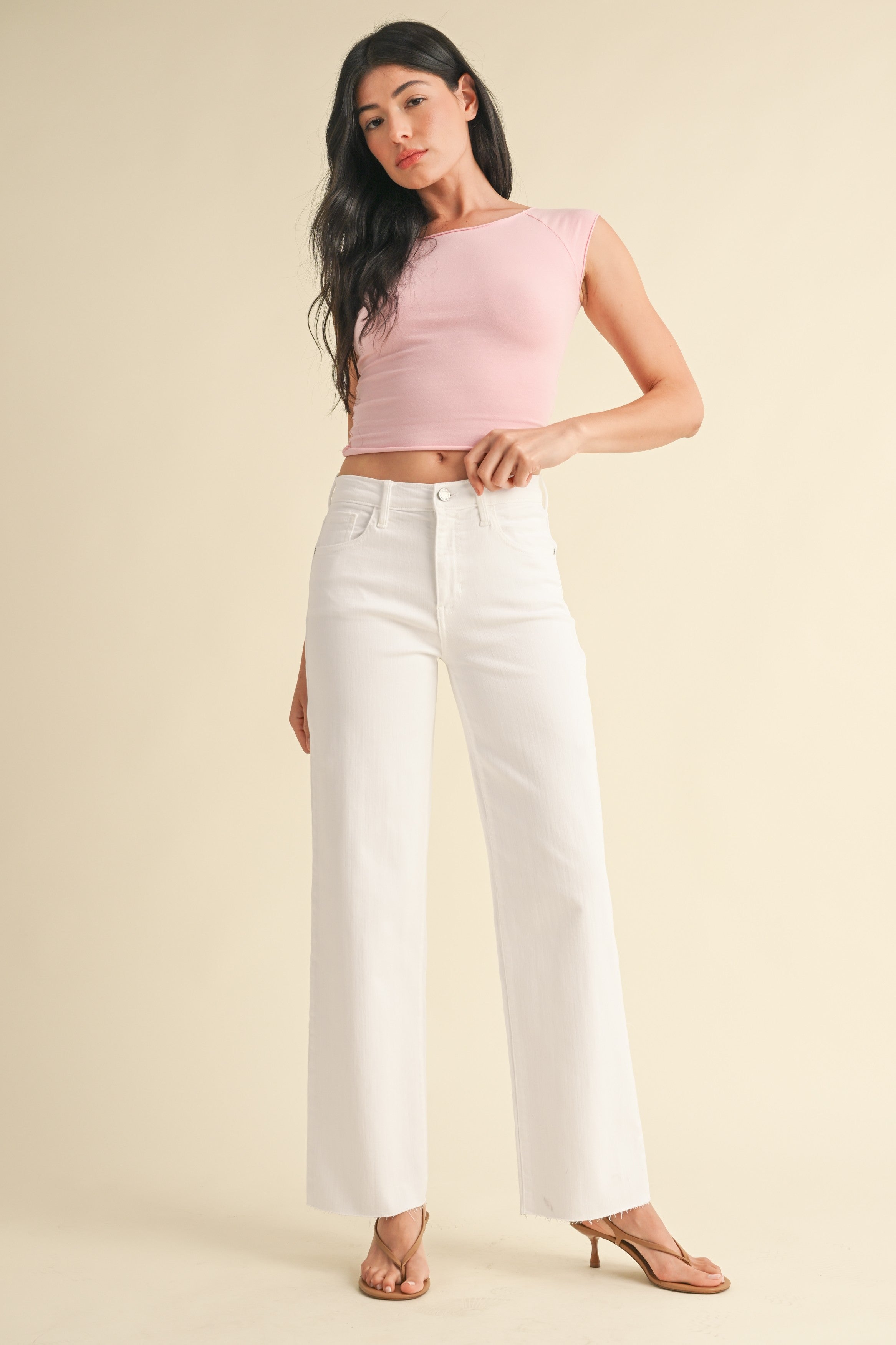 White Palazzo Denim