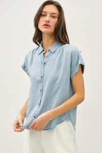 Tencel Stripe Top
