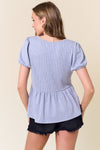 Blue Babydoll Top