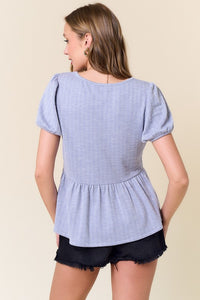 Blue Babydoll Top