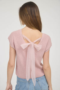 Dusty Pink Bow Back
