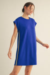 Royal Stripe Accent Dress