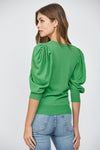 Green Puff Sleeve